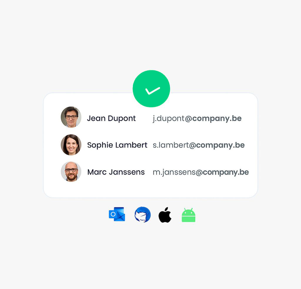 Emails professionnels .BE pour vos équipes